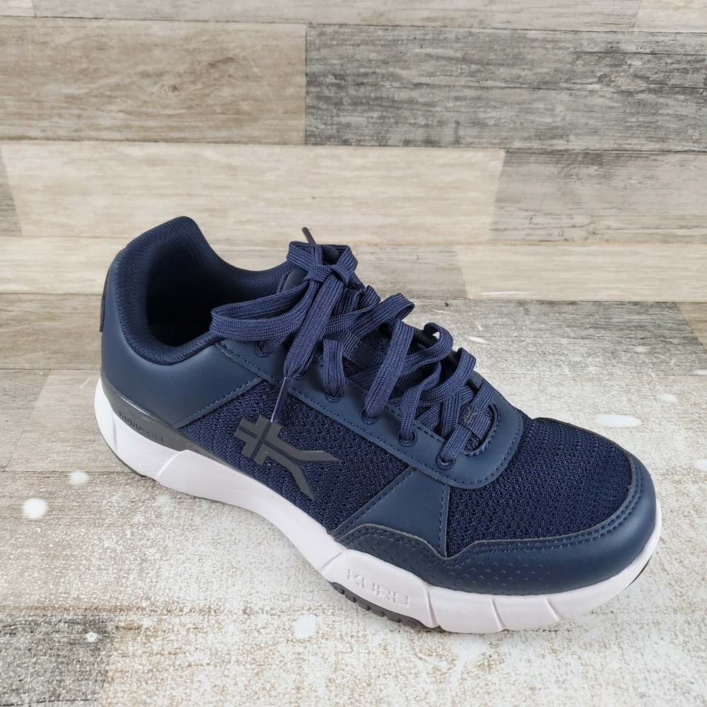 KURU Quantum 2.0 Mens Shoes Sz 9.5 W Indigo Blue Slate Gray Mesh Lace Up Sneaker
